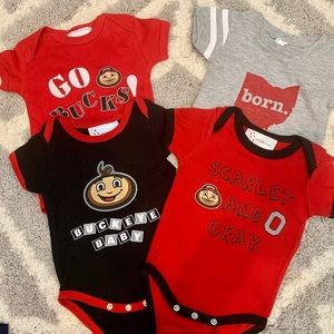 Ohio State Buckeye Baby Onesies 6 months